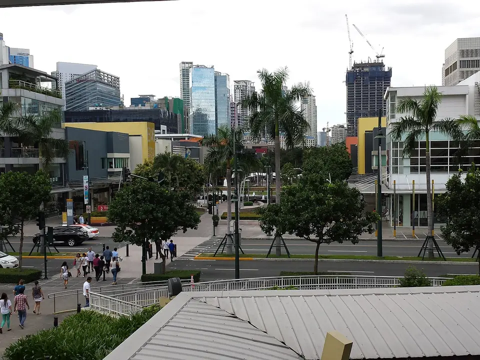 Bonifacio High Street and the BGC skyline, seen from above