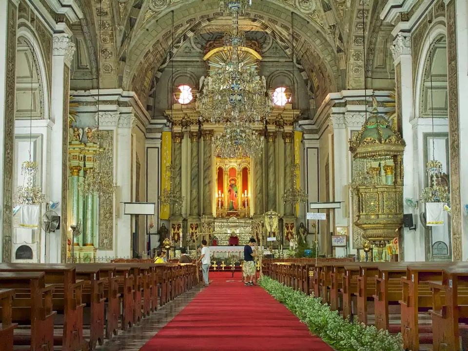 The nave and gilded altar of San Agustin Church, Intramuros
